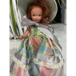 Nancy Ann Storybook Doll #163 Little Miss Donnet, She Wore A Big Bonnet